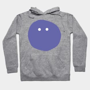 Very Peri Periwinkle Blue Minimal Mysterious Face Color of the Year 2022 Hoodie